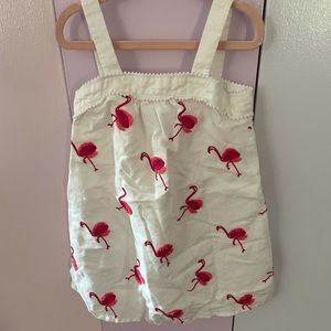 Janie and Jack flamingo dress, girls size 5